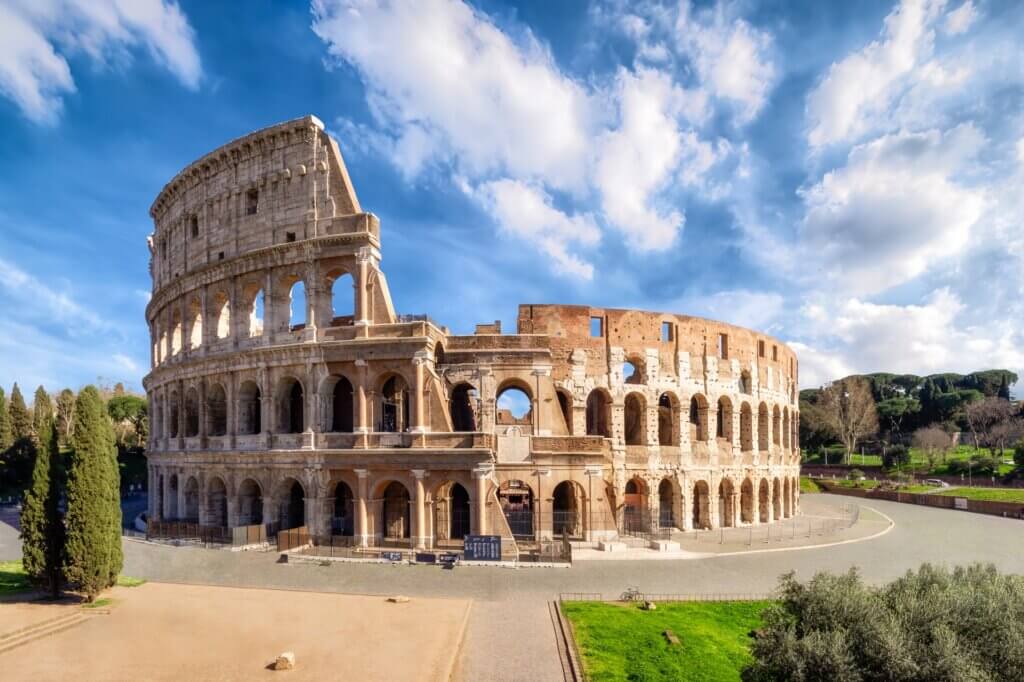 travelling Europe in summer, the Colosseum in Rome
