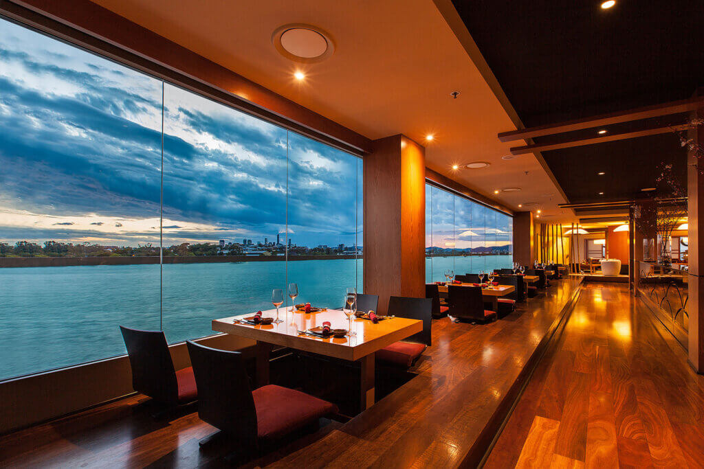 The interior of Sono Japanese Restaurant Portside Wharf, one of the best Japanese restaurants in Brisbane