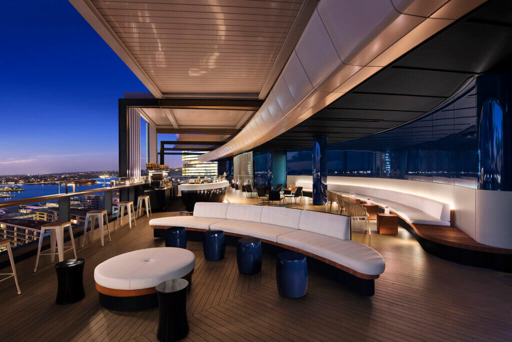 Zephyr, one of the rooftop bars in Sydney