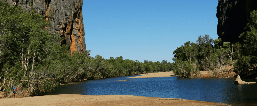 Bandilngan (Windjana Gorge) National Park in the Kimberley region offers stunning bushwalking through the outback wilderness.